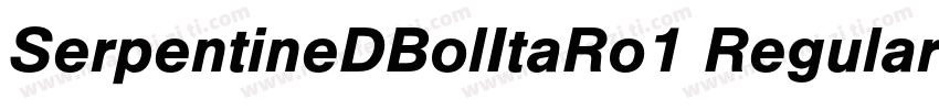 SerpentineDBolItaRo1 Regular字体转换